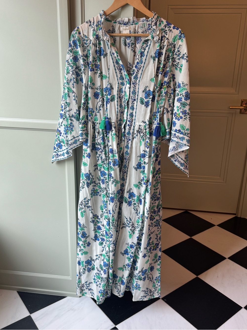 Shoshanna Tie Sleeve Buttondown Midi